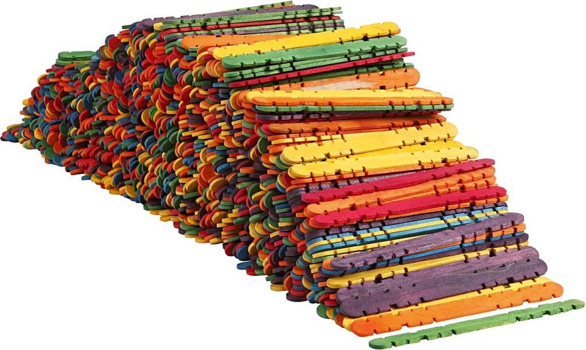 Creativ company creotime houten knutselset constructie 11,5 cm multi 1000 stuks