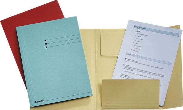 Esselte manilla 3-flap map 1033325 a4 assorti gerecycled karton 250 vel 24 x 31,8 x 2 cm 50 stuks