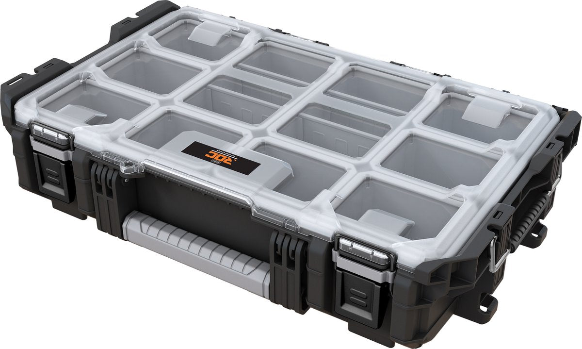 Keter pro gear clear organizer gereedschapskoffer - 56x34,5x12,8 - zwart grijs
