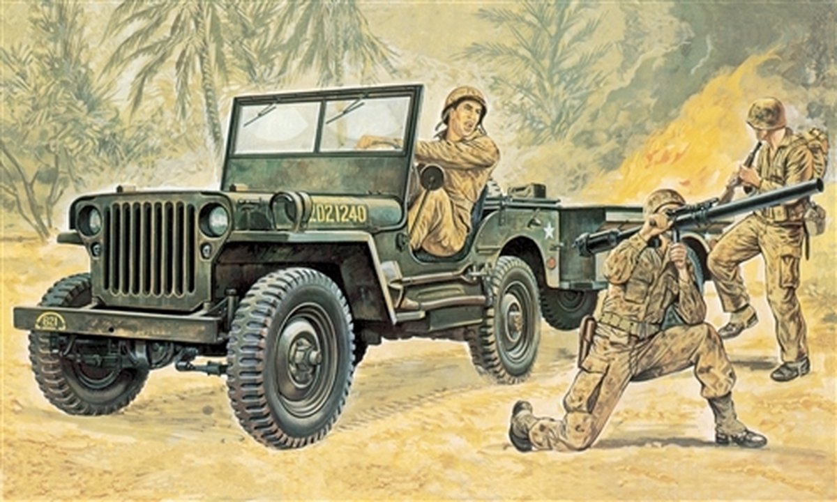 Italeri 0314 jeep - wwii willys mb - schaal 1:35 - militair voertuig modelbouwset