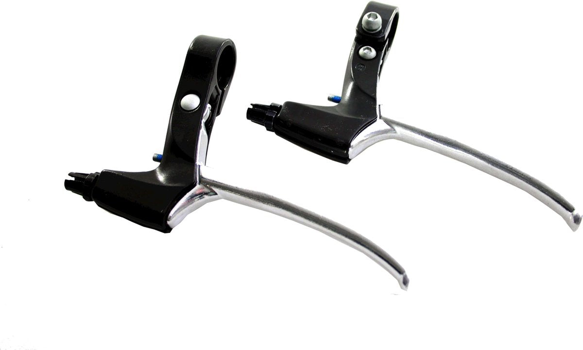 remgrepenset rollerbrake 4-vinger zwart zilver 2-delig