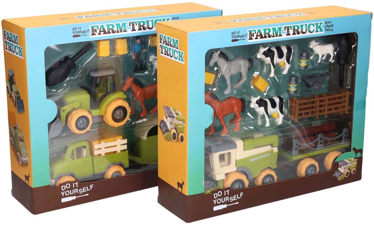 Koopman boerderij speelset tractor educatief karton speelgoed voor kinderen.