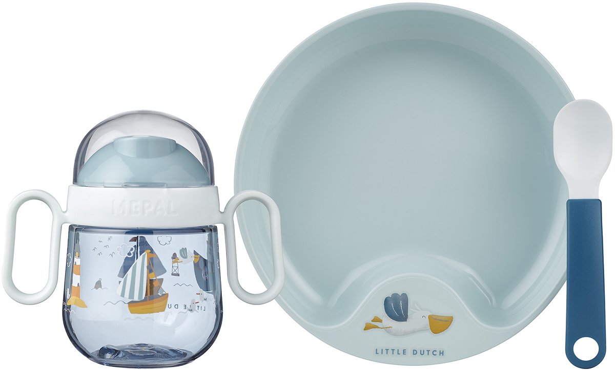 Mepal mio babyservies set little dutch - 3-delig - kraamcadeau - kinderservies - sailors bay