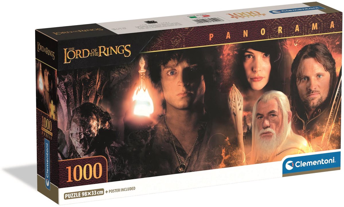 Clementoni legpuzzel the lord of the rings panorama - 1000st.