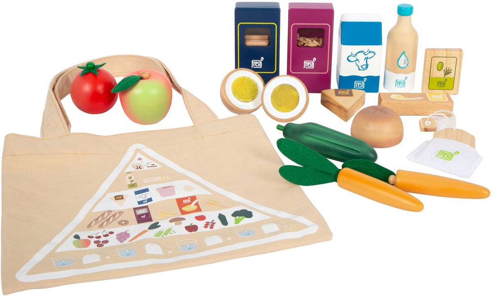 Small foot - wooden play food vegetarian food set, 17 pieces.
