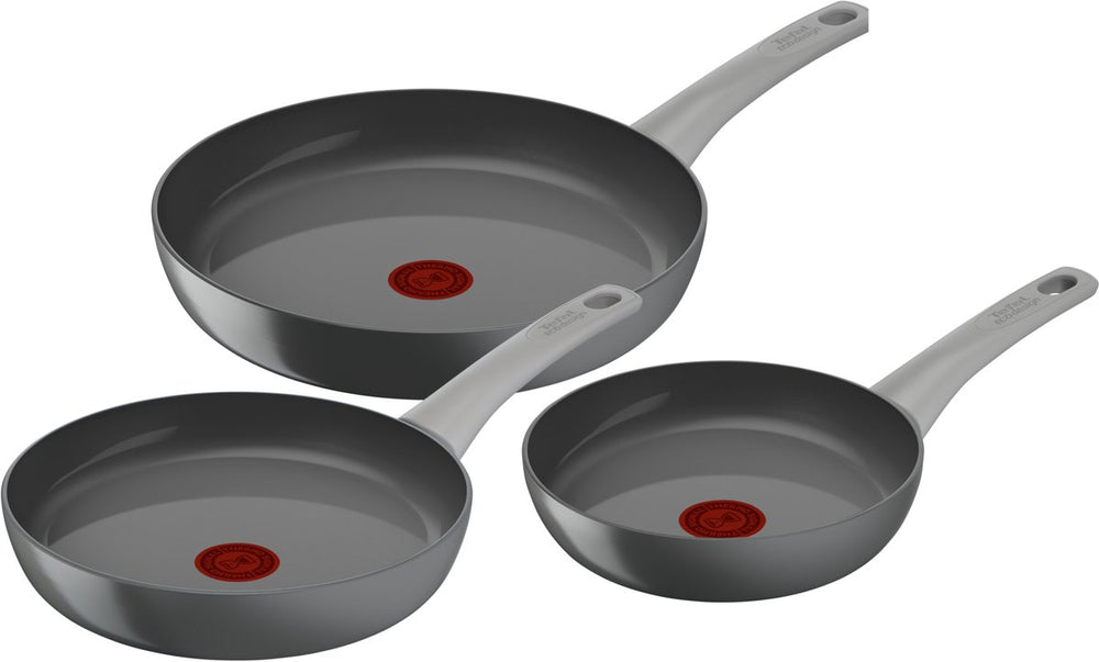 Tefal renew on - koekenpannenset - ø20 ø24 ø28 cm - pfas-vrij - keramisch - geschikt voor inductie