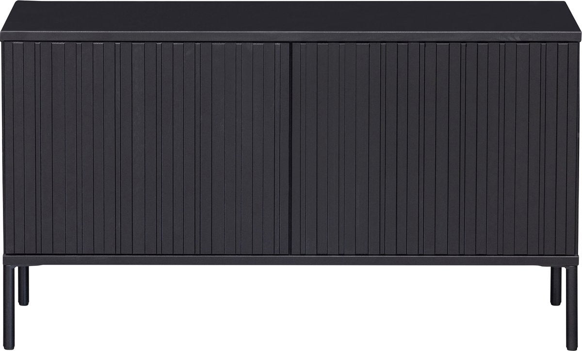 Woood new gravure tv meubel - grenen - zwart - 56x100x44