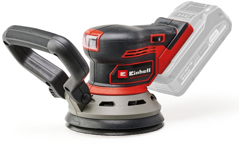 Einhell professional accu excentrische schuurmachine tp-rs 18 32 li bl solo - power x-change - 18 v li-ion - schuuroppervlak: ø 125 mm - incl. 3 x schuurpapier - excl. accu en lader