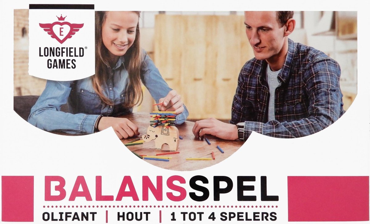 Longfield houten balans spel olifant