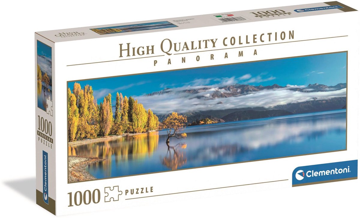 Clementoni panoramapuzzel wanaka's gouden weerspiegelingen, 1000st.