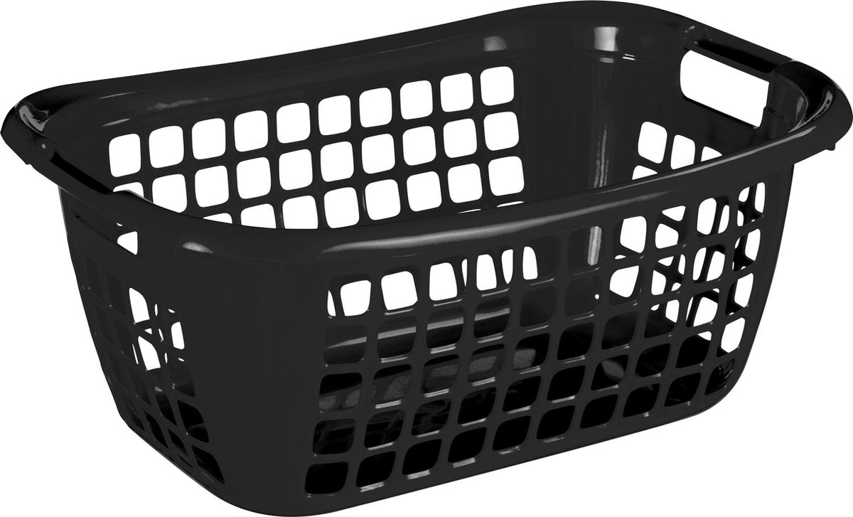 Sunware basic wasmand 35l - 55x38x22.5 cm - zwart