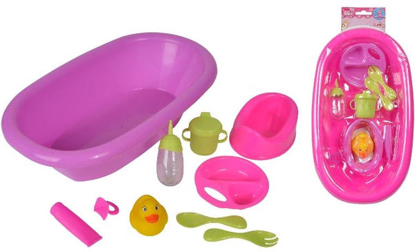 Simba Doll Bathtub with Accessories Bath Toy for Children - including rubber duck.