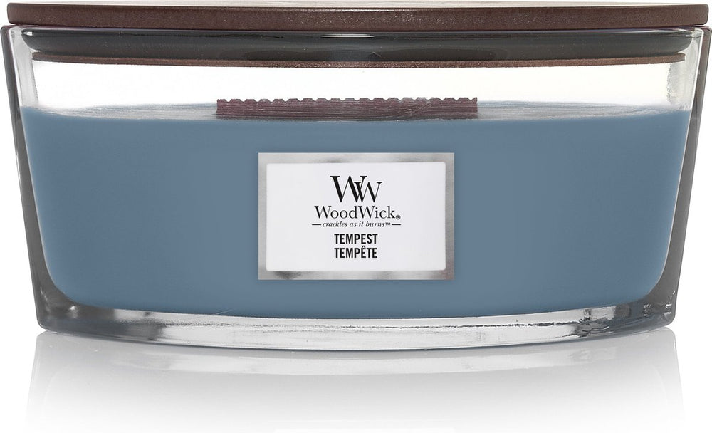 Woodwick heartwick flame ellipse geurkaars - tempest - 50 branduren