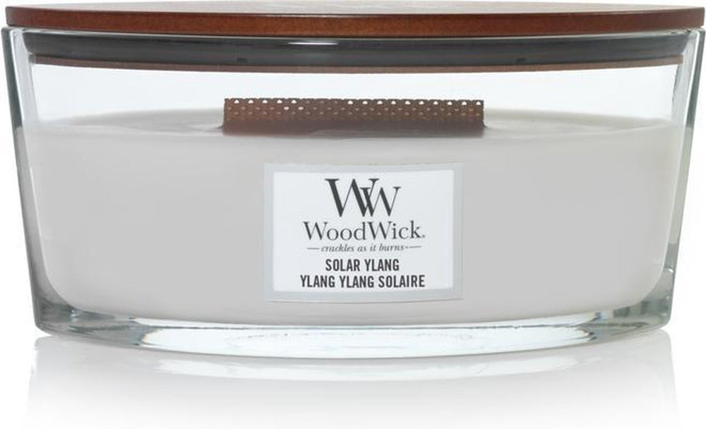 Woodwick heartwick flame ellipse geurkaars - solar ylang - 50 branduren