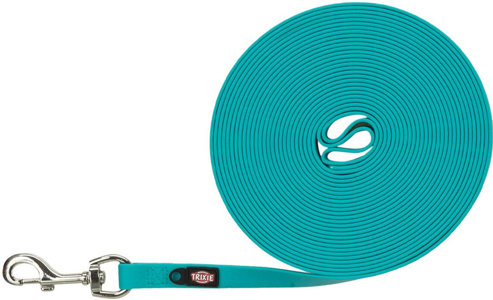 Trixie easy life - hondenriem sleeplijn - oceaanblauw turquoise - 5m x 1,3cm