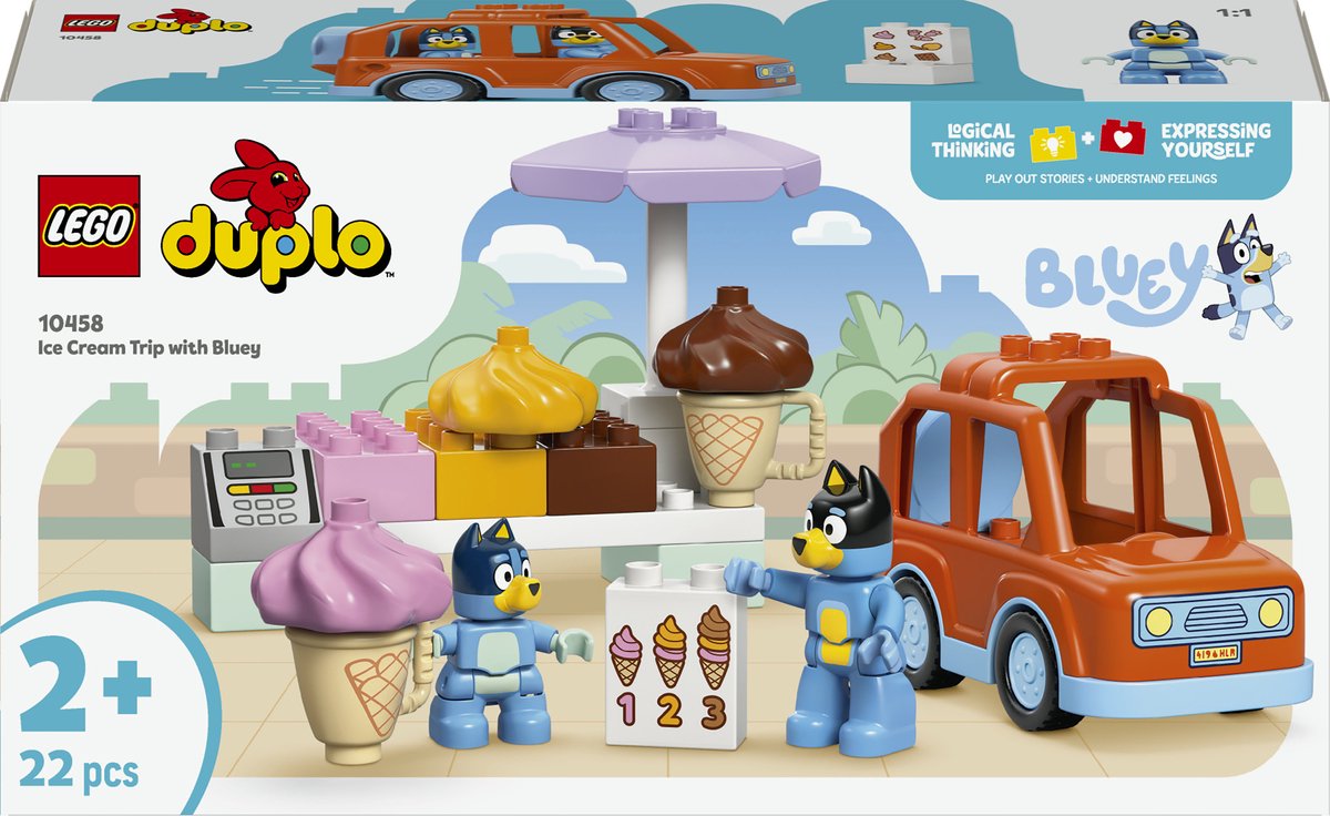Lego ® duplo® bluey een ijsje halen met bluey - 10458