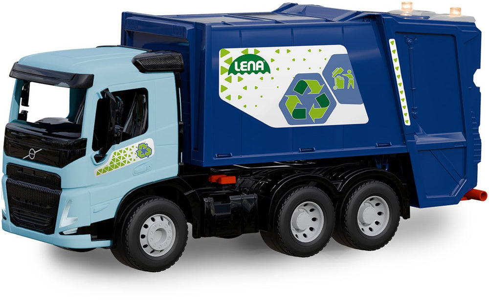 Lena vuilniswagen volvo fmx speelgoedauto met stalen assen 52 cm.