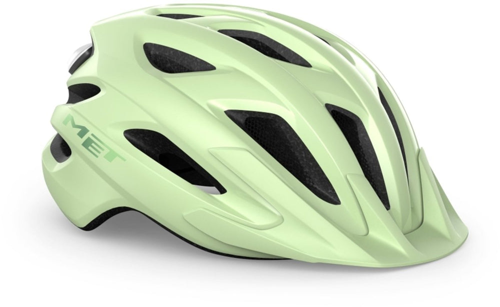 Met crossover mips fietshelm mannen vrouwen - stadsfietshelm volwassenen - maat m l – mint glossy