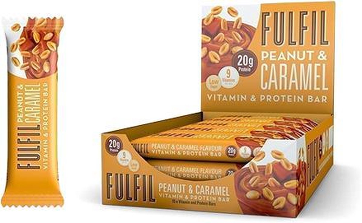 Fulfil nutrition vitamine proteïne repen - pinda karamel - 15 stuks