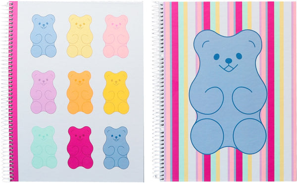 Kangaro ancor spiraalblok - b'log sweet candy - formaat a5 - met ruit 5mm - 2 stuks - met aardbeiengeur