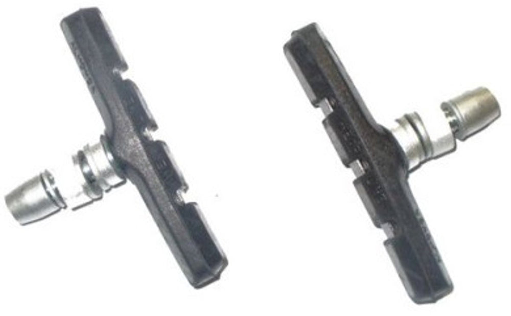 Dresco remblokken - voor v-brake remmen - inbus bevestiging - lengte 70mm - voor de voor- of achterrem - sterke remkracht in droge en natte weersomstandigheden