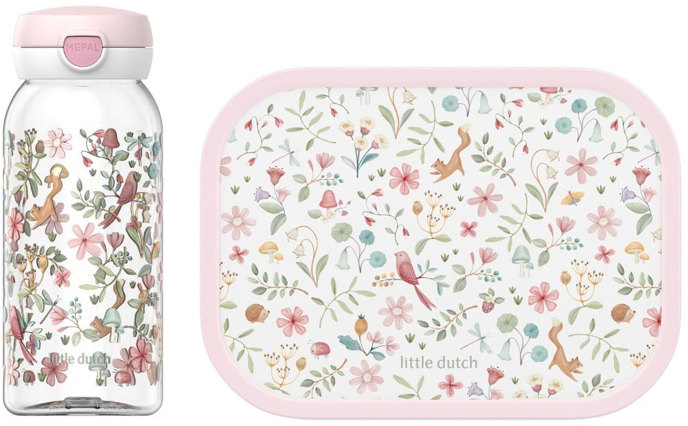Mepal lunchset (drinkfles met flipdop lunchbox) campus - 600 + 750 ml - broodtrommel en drinkbeker voor kinderen - bento box - drinkfles met flipdop - fairy wonders
