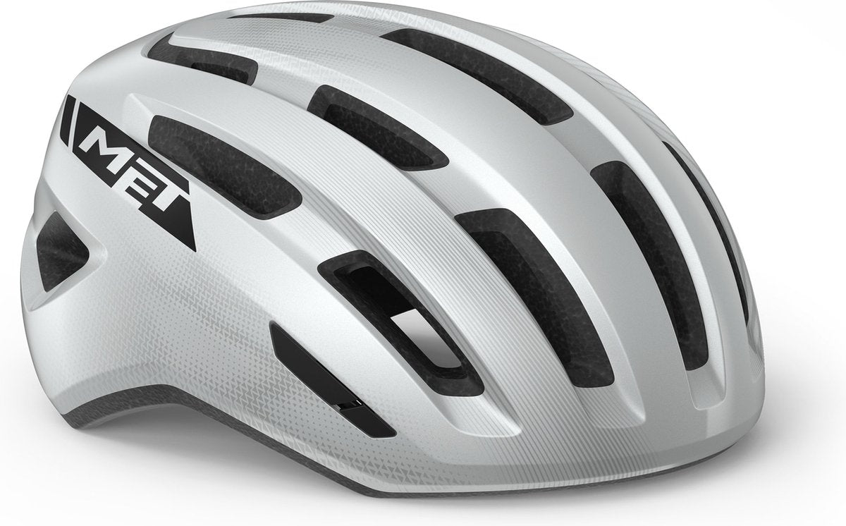 Met miles mips fietshelm mannen vrouwen – fietshelm stadsfiets volwassenen – e-bike – trekking – maat s m (52-58cm) – white glossy (wit)