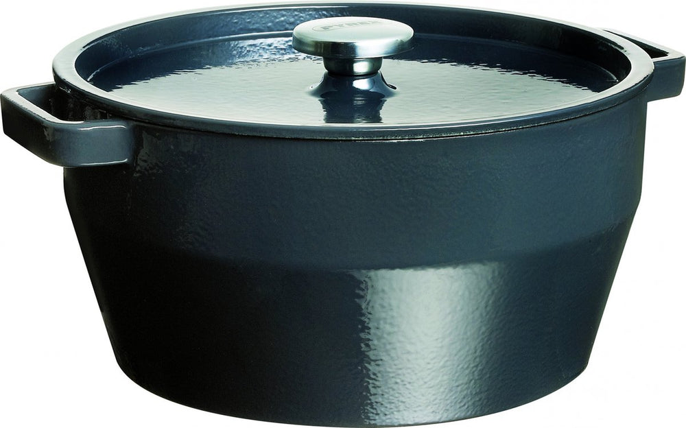 Pyrex slowcook braadpan - grijs - 28 cm - 6,3 l