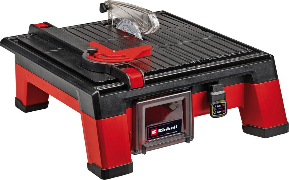 Einhell accu tegelsnijmachine te-tc 18 115 li solo - power x-change - 18 v li-ion - ø115 mm - zaagblad kantelbaar tot 45° - incl. 115 mm slijpschijf - excl. accu en lader