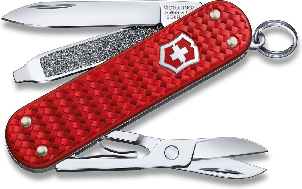Victorinox classic precious alox zakmes - iconic red - 5 functies