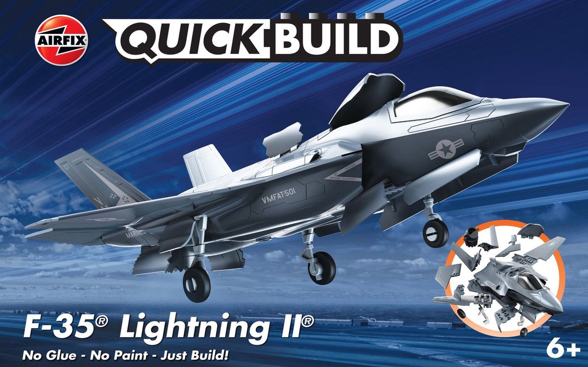 Airfix modelbouwpakket - j6040 quickbuild f-35b lightning ii plane plastic - - modelbouw