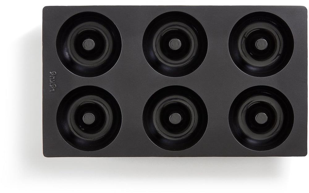Lékué bakvorm 6 donuts of bagels - siliconen - black