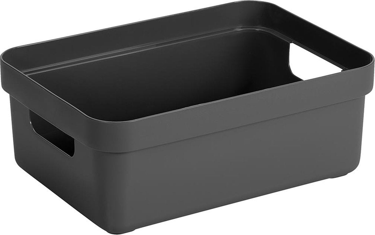 Sunware - sigma home opbergbox 9l antraciet - 35 x 24,6 x 12,2 cm