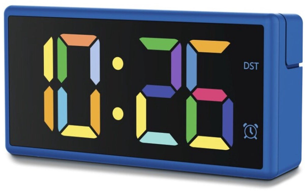 Hama wekker- ibiza - multicolor-display - usb oplaadfuntie - blauw
