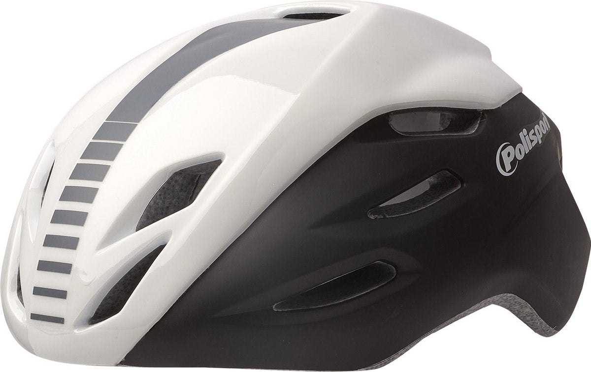 Casque de vélo Polisport Aero-R Large 58-61 cm - noir mat blanc gris brillant