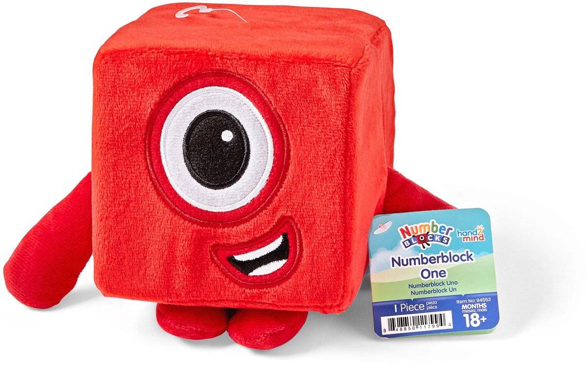Learning resources numberblocks® one - knuffel - vanaf 18 maanden