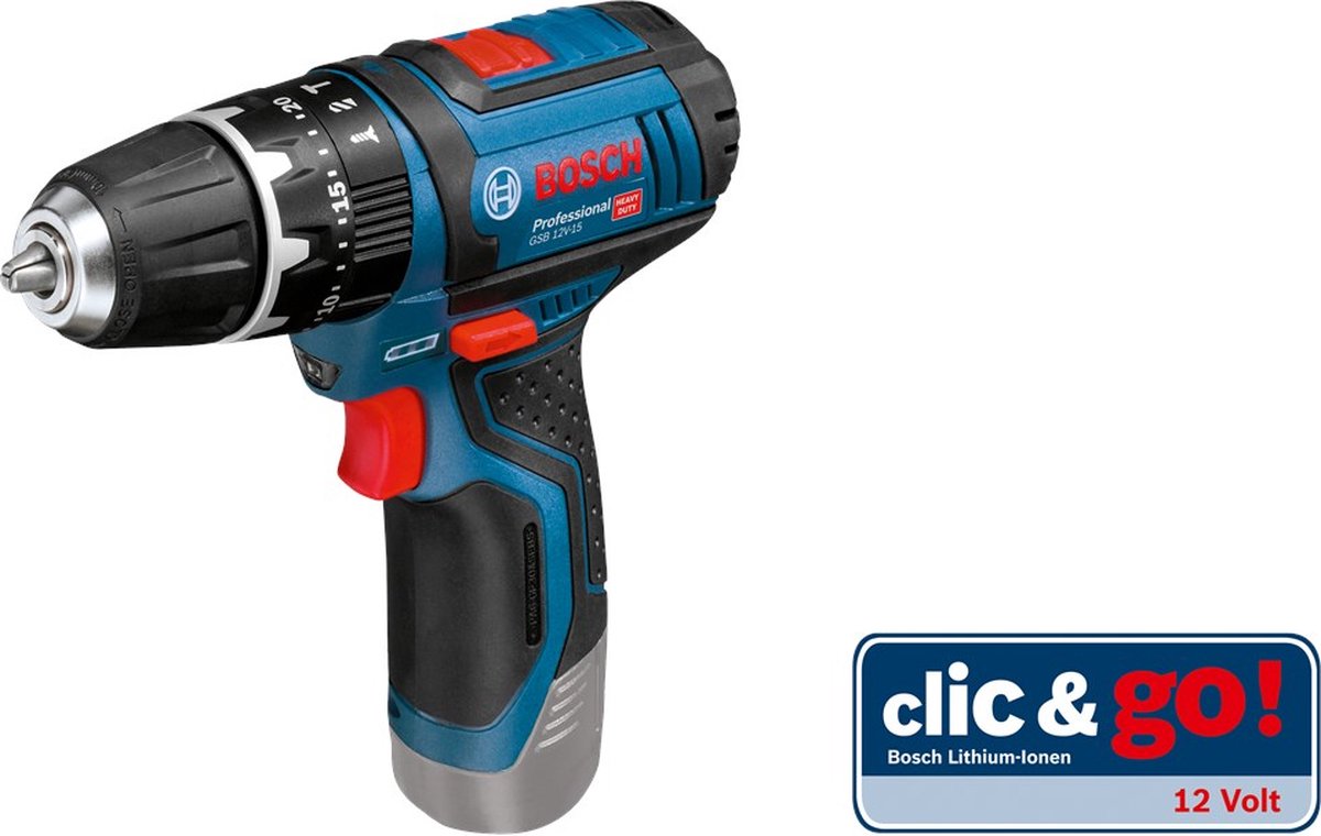 Bosch blauw gsb 12v-15 solo klopboormachine | zonder accu's en lader in l-boxx - 06019b690e