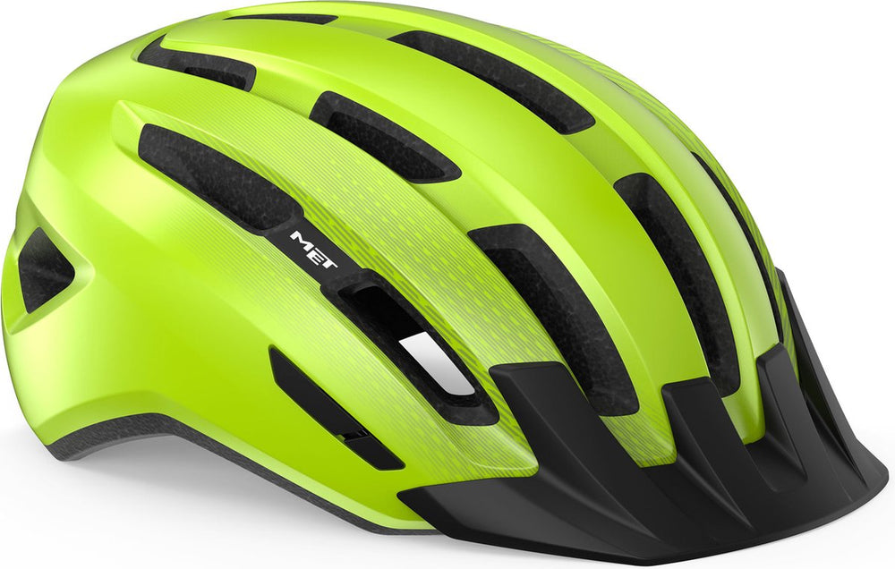 Met downtown fietshelm mannen vrouwen – fietshelm racefiets volwassenen – e-bike – trekking – maat m l (58-61cm) – fluor yellow (geel)