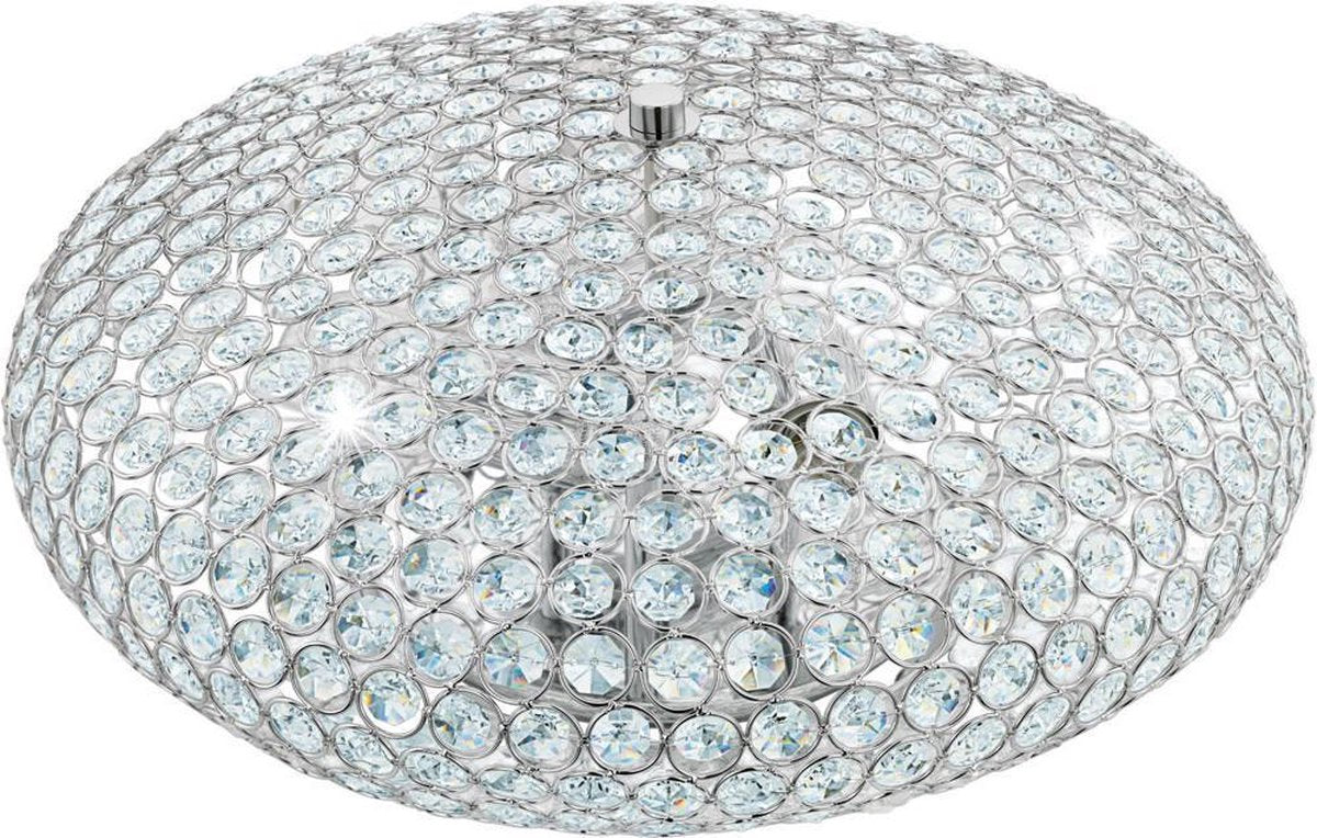 Eglo clemente - plafondlamp - 3 lichts - ø450mm. - chroom - helder
