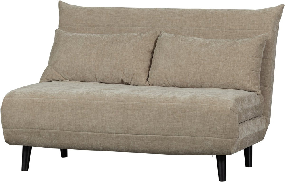 Woood xem slaapbank - 1-persoons - chenille stof - naturel - 80x122x92
