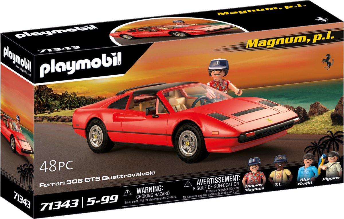 PLAYMOBIL Famouse Magnum, pi Ferrari 308 GTS Quattr