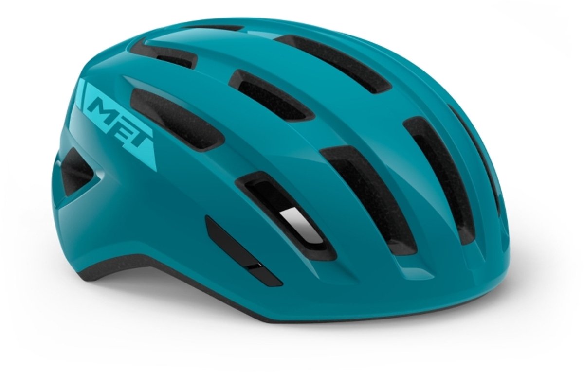 Met miles mips fietshelm mannen vrouwen – fietshelm stadsfiets volwassenen – e-bike – trekking – maat m l (58-61cm) – teal glossy (blauw)