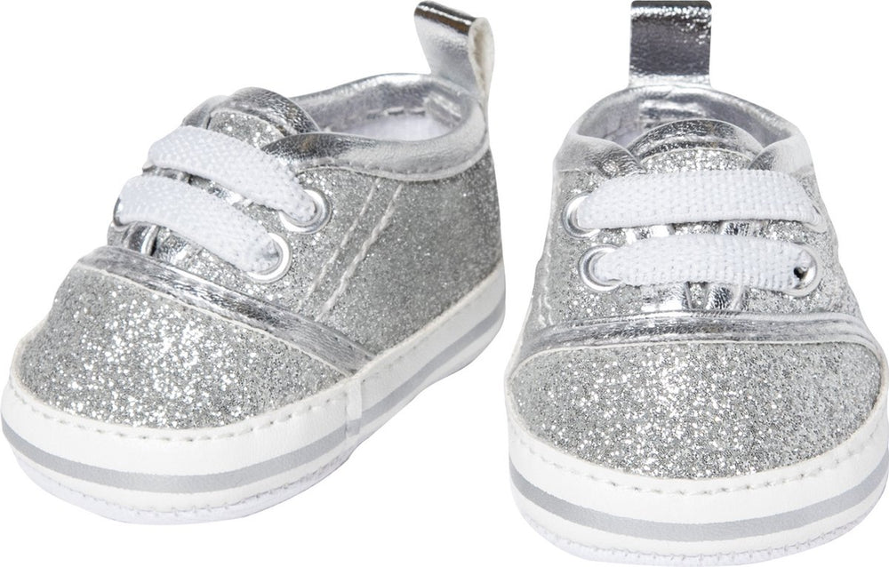 Heless poppenschoenen junior 38-45 cm zilver wit