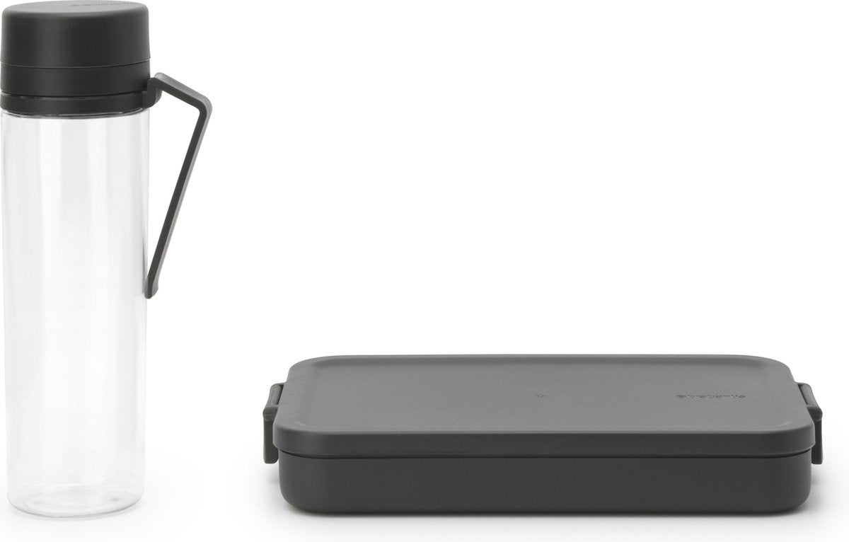 Brabantia make take breakset - 2-delig - kunststof - dark grey