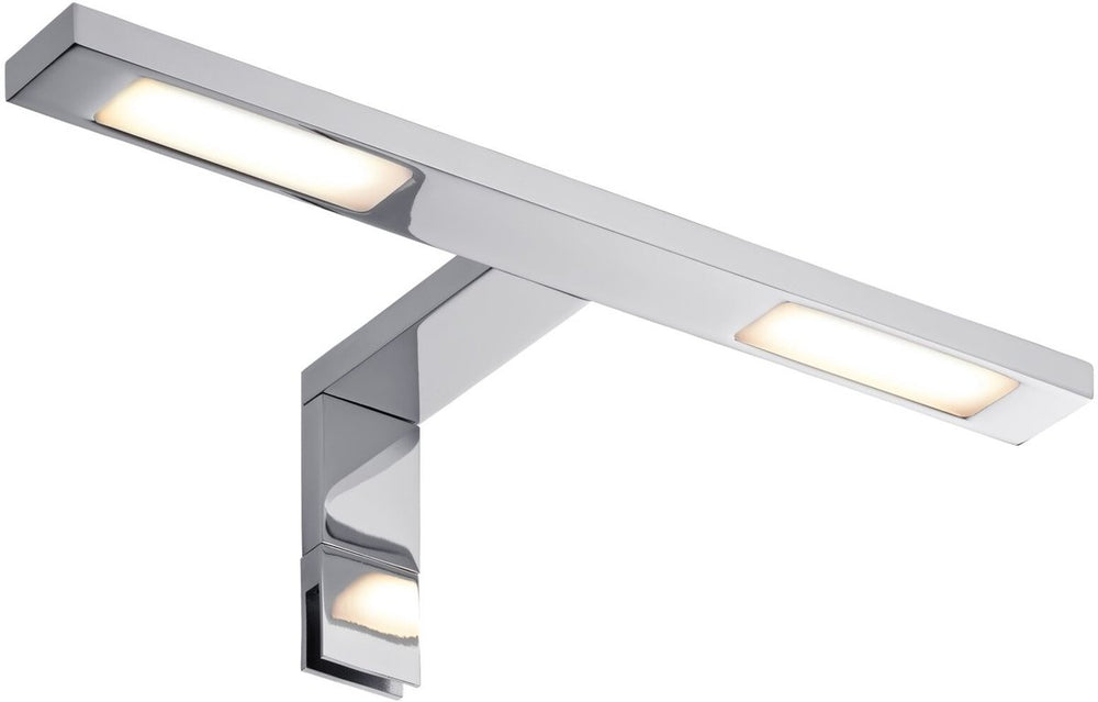 Paulmann galeria led-spiegellamp hook ip44 2700k 2x280lm 230v 2x3,2w chroom