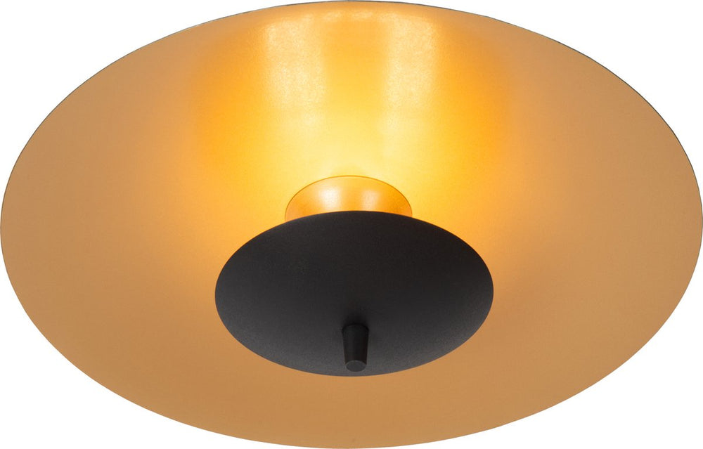 Lucide vulcan - plafonnière (plafondlamp) - ø 35 cm - led dimbaar - 1x9w 3000k - zwart