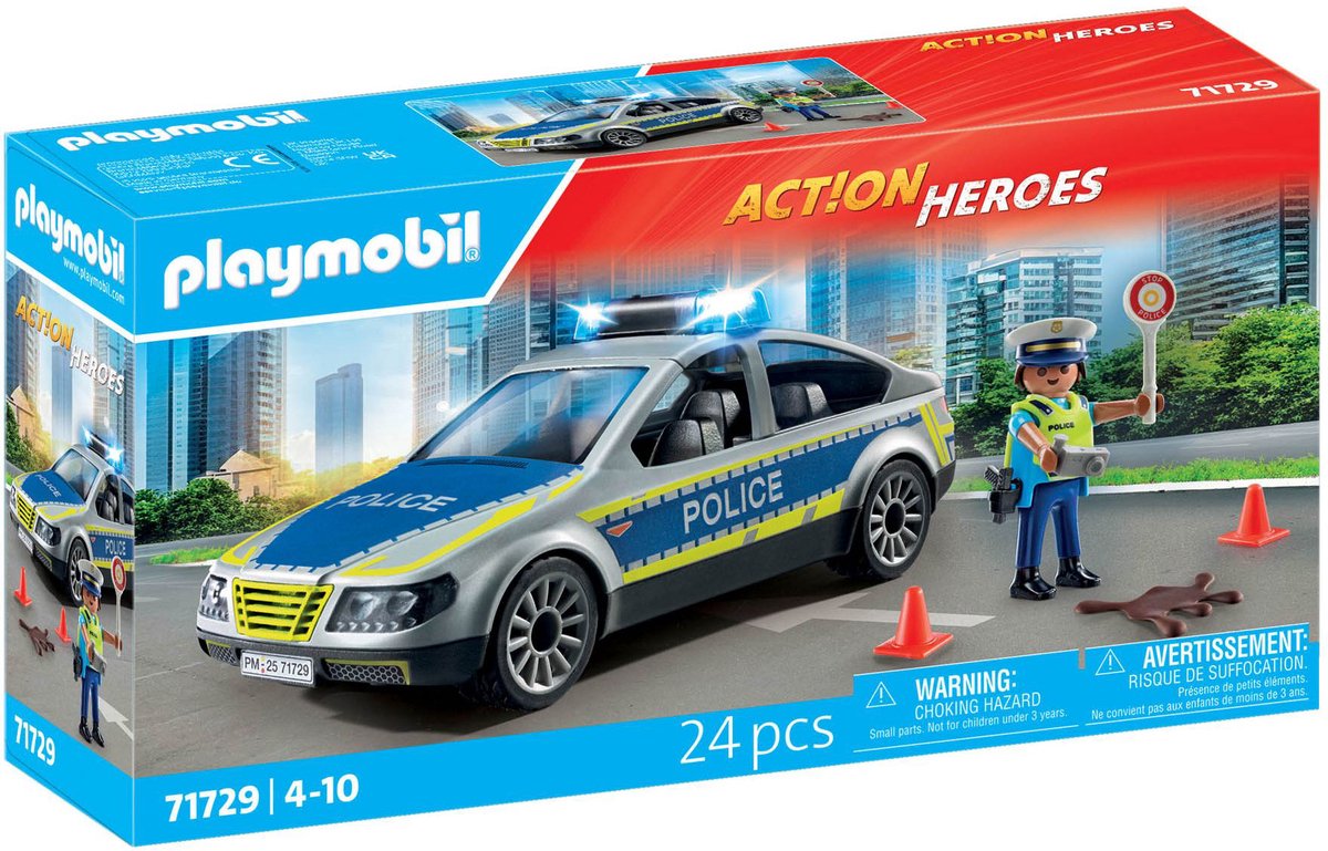 Playmobil action heroes politie patrouille auto 71729
