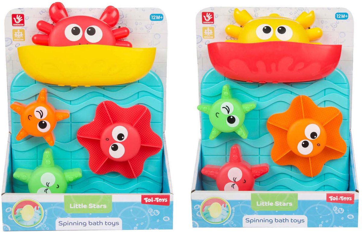 Toi-toys kleine sterren badspeelgoed watermolen krab