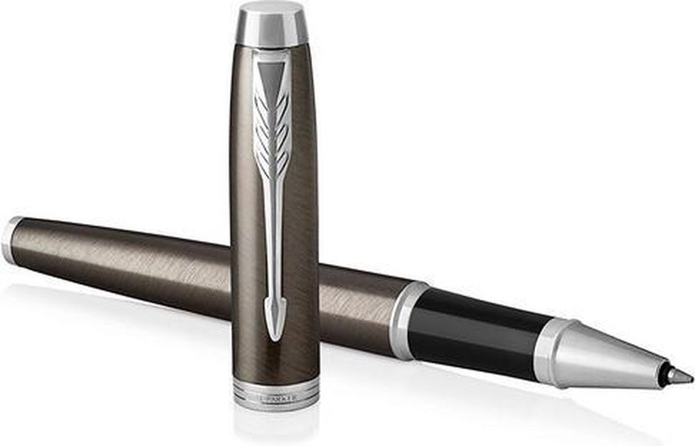 Parker im-rollerballpen | dark espresso | fijne penpunt | zwarte inkt | geschenkverpakking