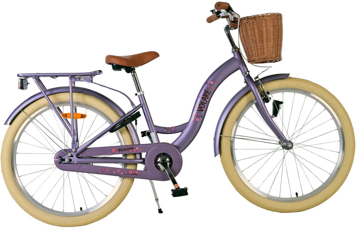 Volare bloesem kinderfiets - meisjes - 24 inch - paars